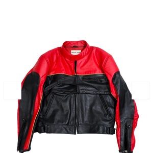 Up cycled leather moto jacket